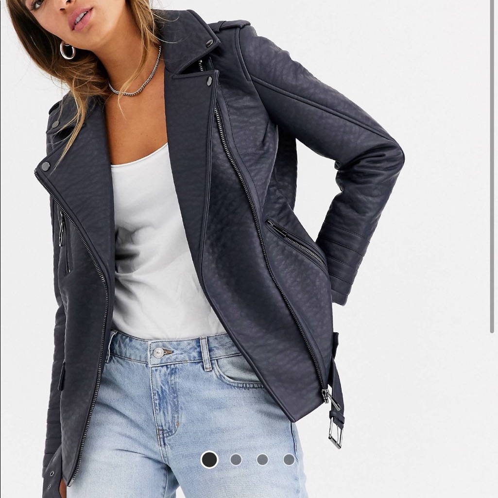 Nwt Urbancode Biker Coat In Turbo Pu, Navy